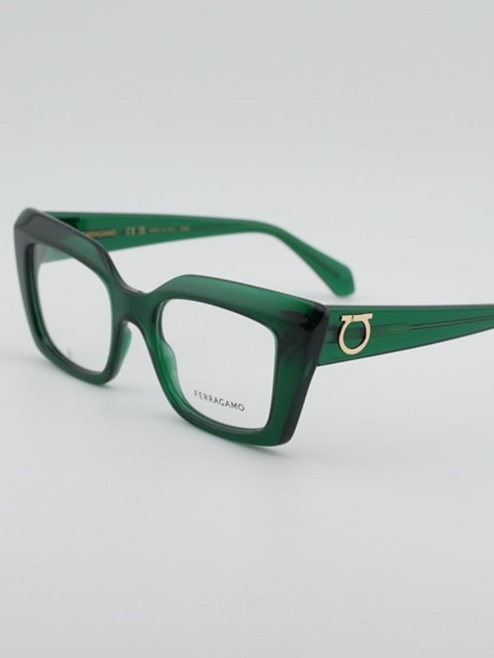 Salvatore Ferragamo SF3008 317 Women Eyeglasses Green 50mm Cat Eye Frame